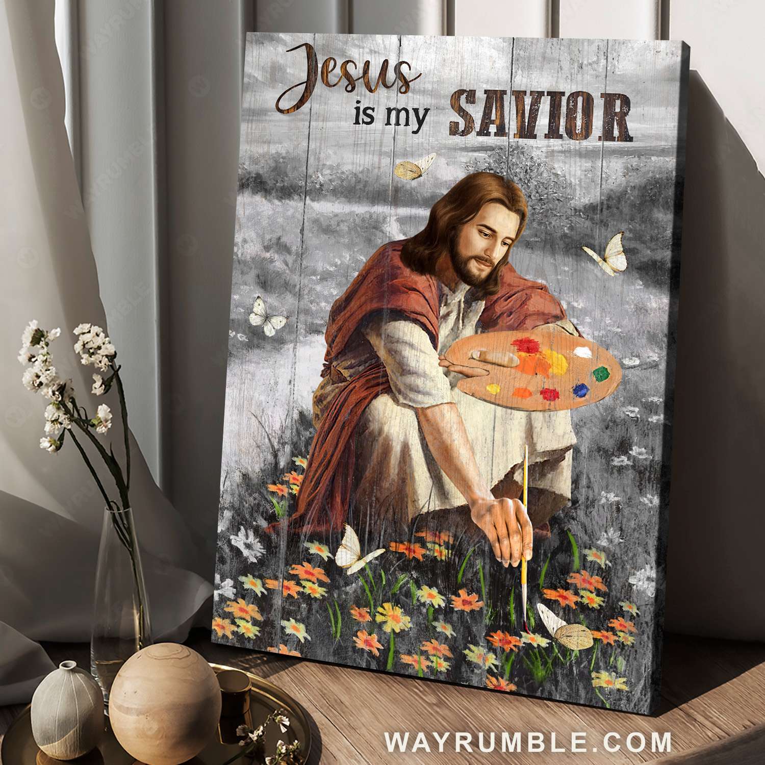 Jesus painting, Paint my life, Life of color, Jesus is my savior - Jesus Portrait Canvas Prints, Christian Wall Art
