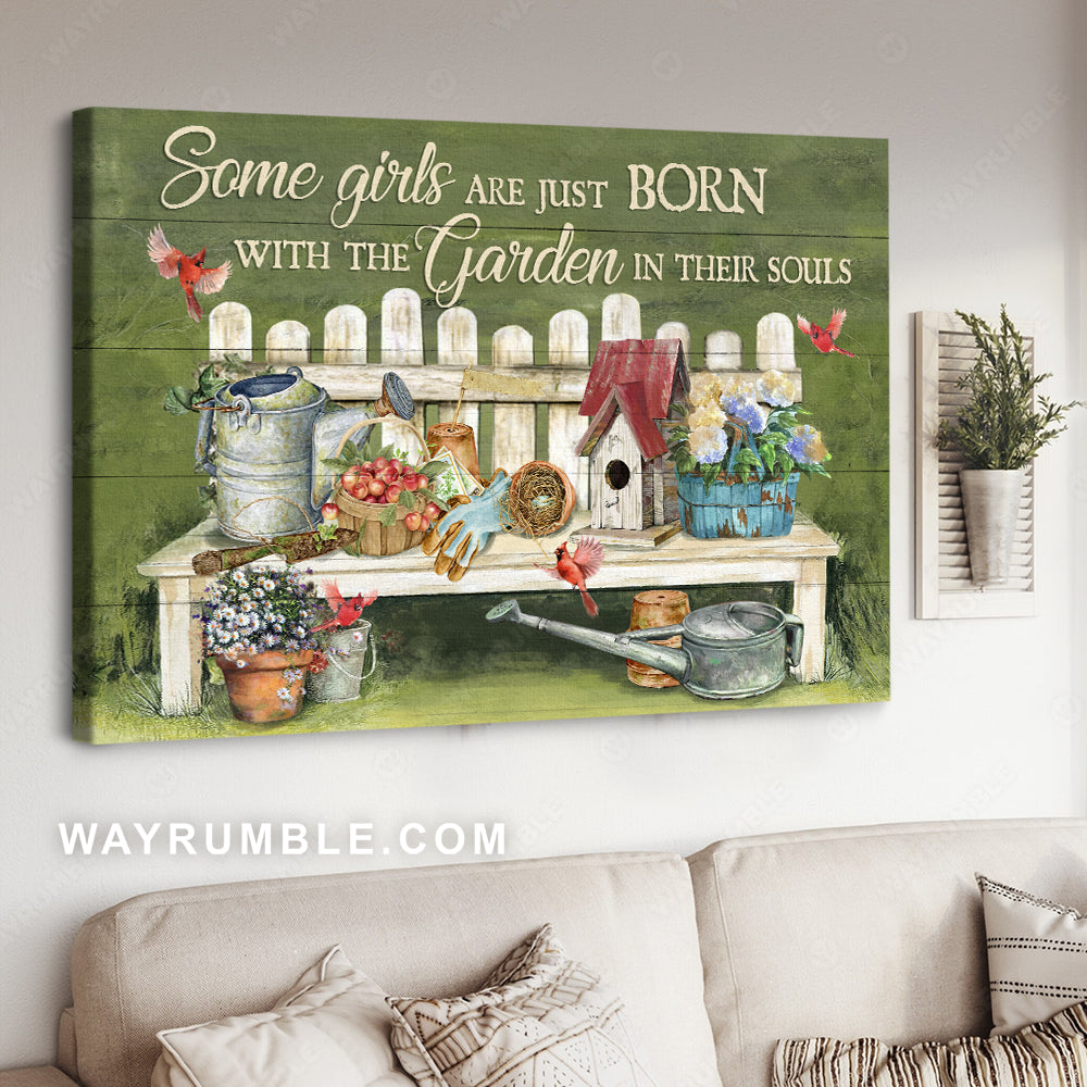 Pretty garden, Flower drawing, Some girls are just born with the garden - Jesus Landscape Canvas Prints, Christian Wall Art