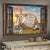 The stone, Wooden cross, The beautiful sunrise, Trust Lin the Lord - Jesus Landscape Canvas Prints, Wall Art