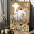 Jesus artwork, Stunning German Shepherd, Daisy field, Light cross - Jesus Portrait Canvas Prints, Home Decor Wall Art