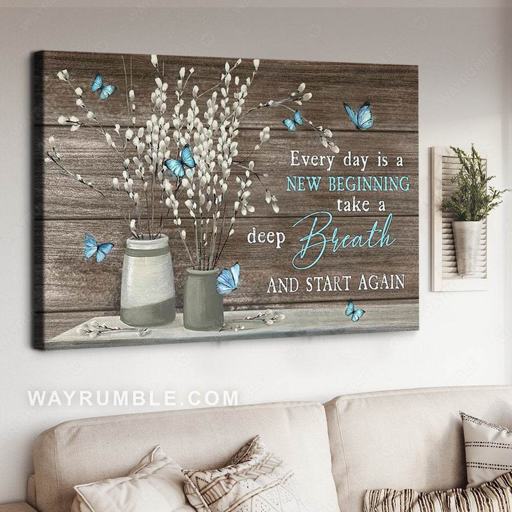 Every day is a new beginning - Jesus Landscape Canvas Prints, Wall Art