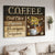 Coffee cup, Manual coffee grinder, Yellow daisy, Coffee - Jesus Landscape Canvas Prints, Christian Wall Art