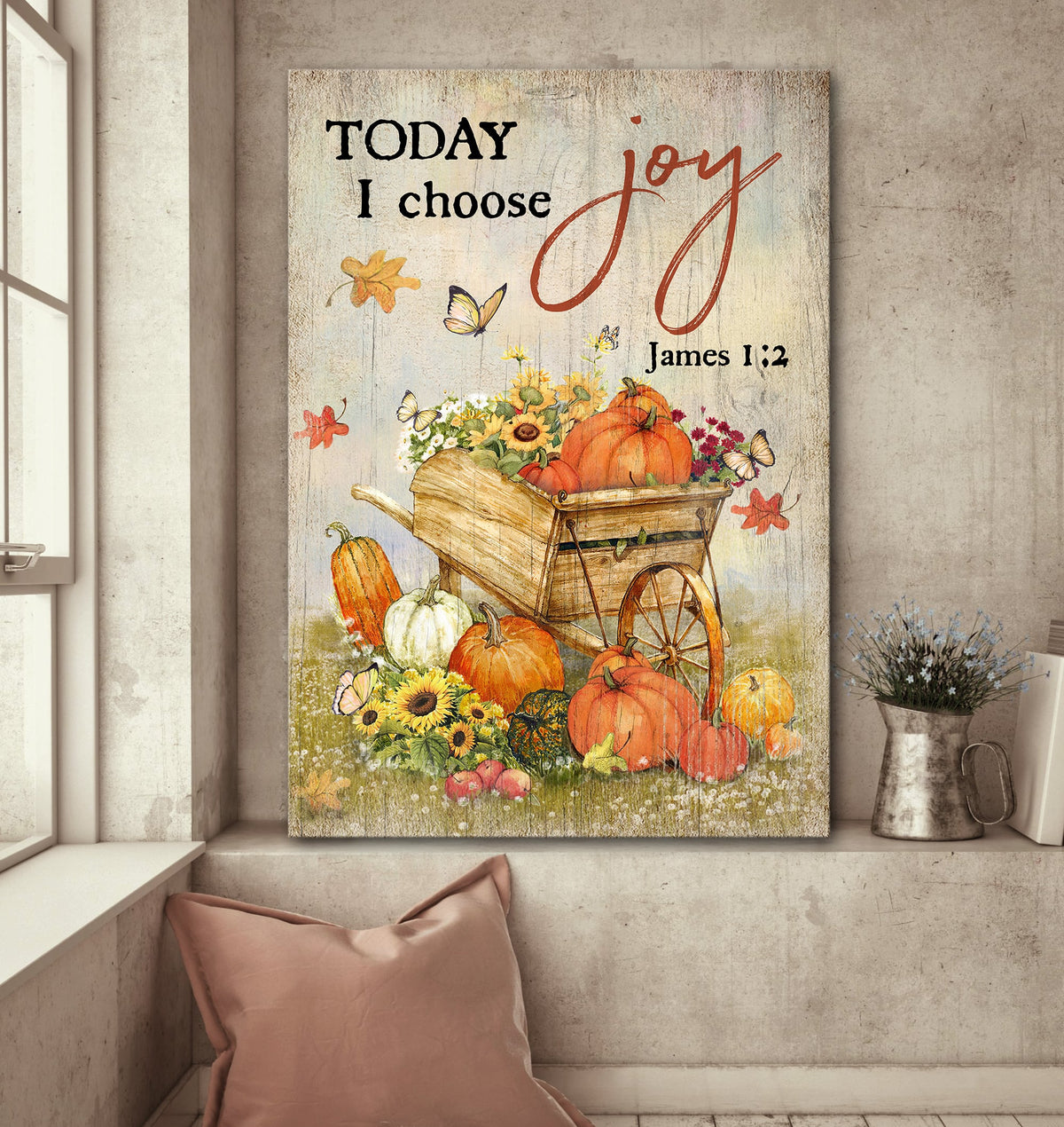 Pumpkin, amazing Halloween - Today I choose Joy Jesus Portrait Canvas Prints, Wall Art