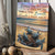 Unique sea turtle, Deep ocean, Pretty sunset, Every day is a new beginning - Jesus Portrait Canvas Prints, Christian Wall Art