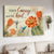 Orange cactus flower, Hummingbird drawing, Have courage and be kind - Jesus Landscape Canvas Prints, Christian Wall Art