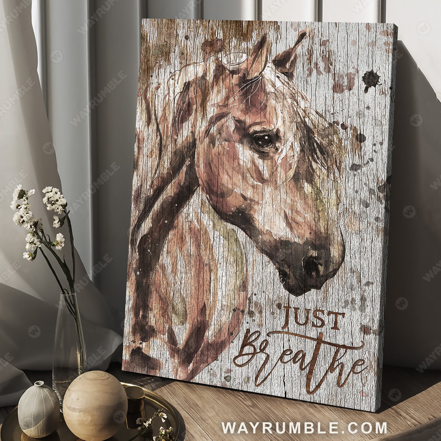 Horse drawing, Brown Horse, Vintage painting, Just breathe - Jesus Portrait Canvas Prints, Wall ArtHorse drawing, Brown Horse, Vintage painting, Just breathe - Jesus Portrait Canvas Prints, Christian Wall Art