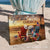 Beach chairs, American flag, Sunset beach, God bless America - Jesus Landscape Canvas Prints, Christian Wall Art