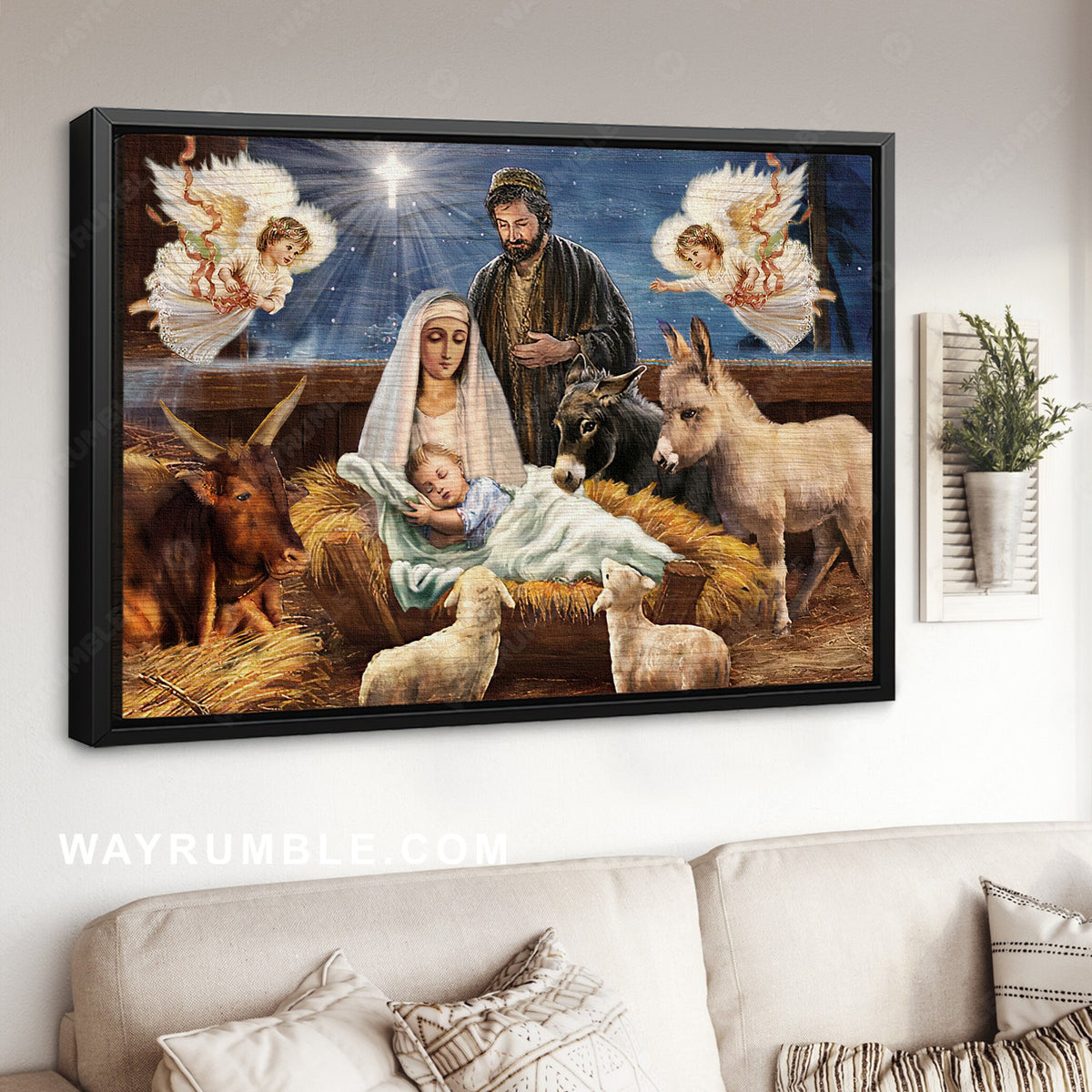 The life of Jesus, Beautiful Maria painting, Amazing world, Home Decoration - Jesus Landscape Canvas Prints, Home Decor Wall Art