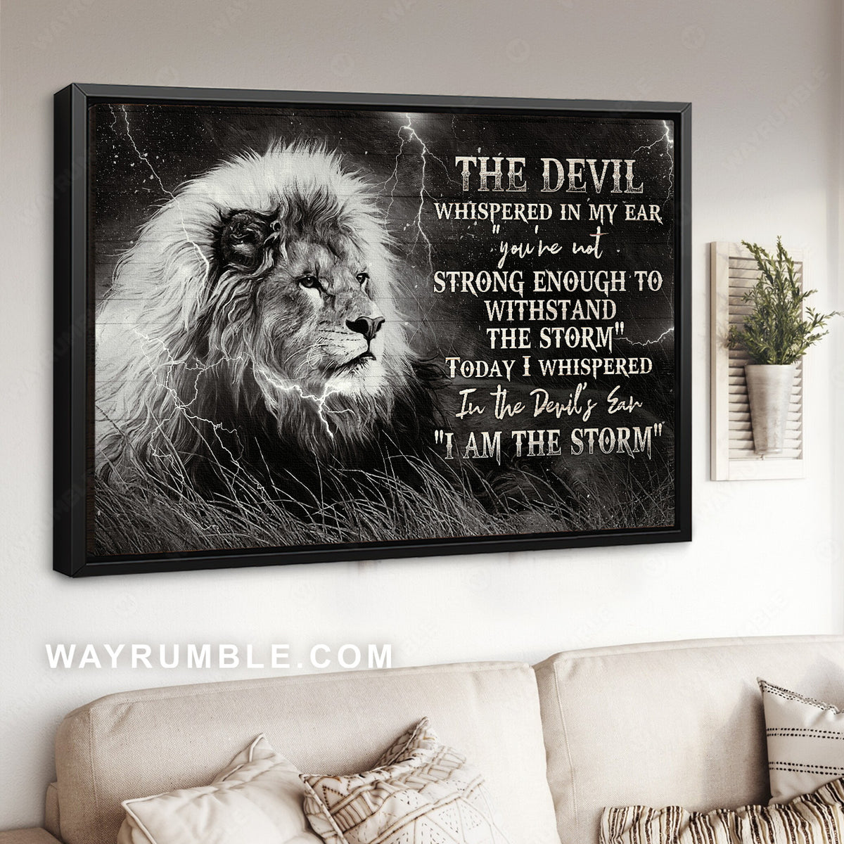Jesus painting, The lion of Judah, Beautiful night, The devil whispered in my ear - Jesus Landscape Canvas Prints, Christian Wall Art