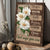 White magnolia flower, Hummingbird drawing, God says you are unique - Jesus Portrait Canvas Prints, Home Decor Wall Art