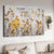 Yellow flower field, Beautiful hummingbird, Today I choose joy - Jesus Landscape Canvas Prints, Home Decor Wall Art