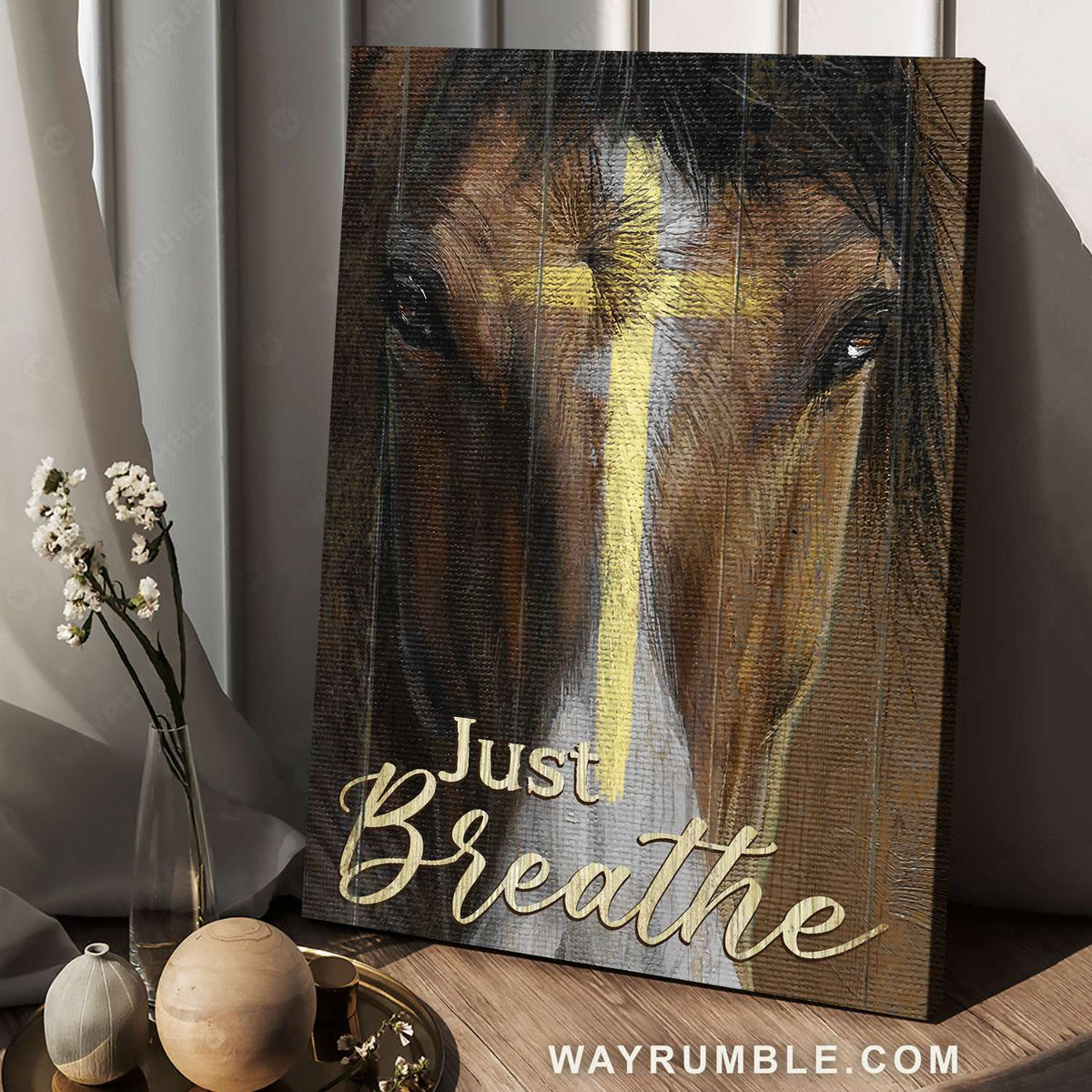 Horse face, Horse drawing, Cross painting, Just breathe - Jesus Portrait Canvas Prints, Christian Wall Art