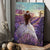 Pretty girl painting, Amazing lavender field, Wooden cross, Colorful sky - Jesus Portrait Canvas Prints, Home Decor Wall Art