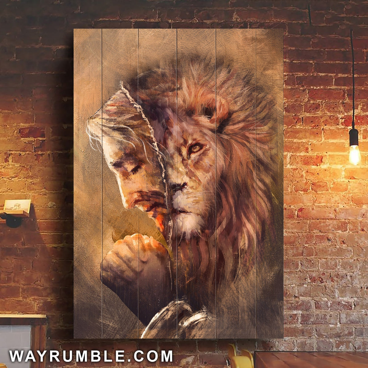 Amazing Lion of Judah - Jesus Portrait Canvas Prints, Wall Art