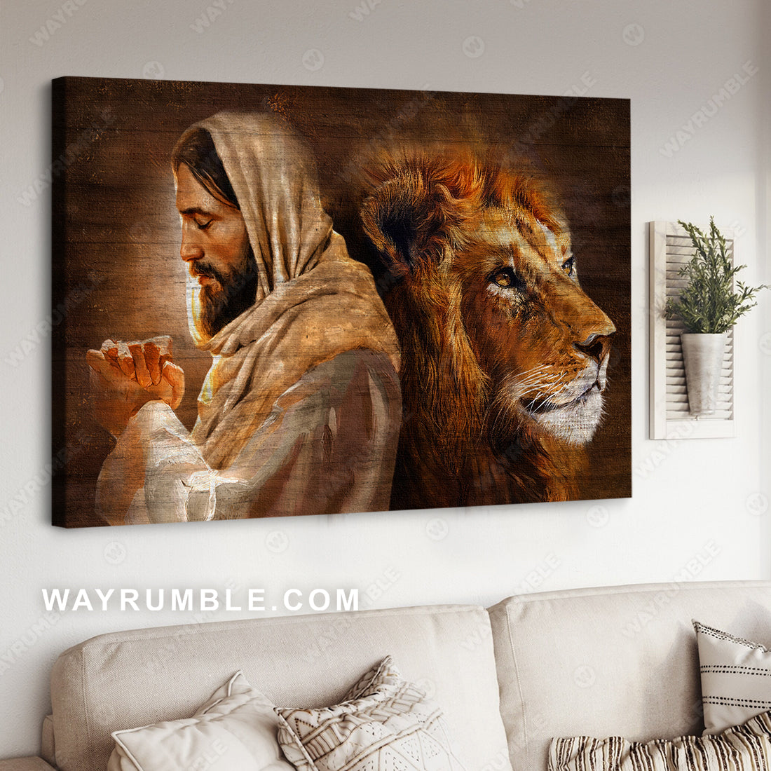 King of Kings, Pray for healing, The real face of Jesus - Jesus Landscape Canvas Prints, Christian Wall Art