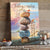 Rock painting, Colorful sky, Red cardinal, Today I choose joy - Jesus Portrait Canvas Prints, Christian Wall Art