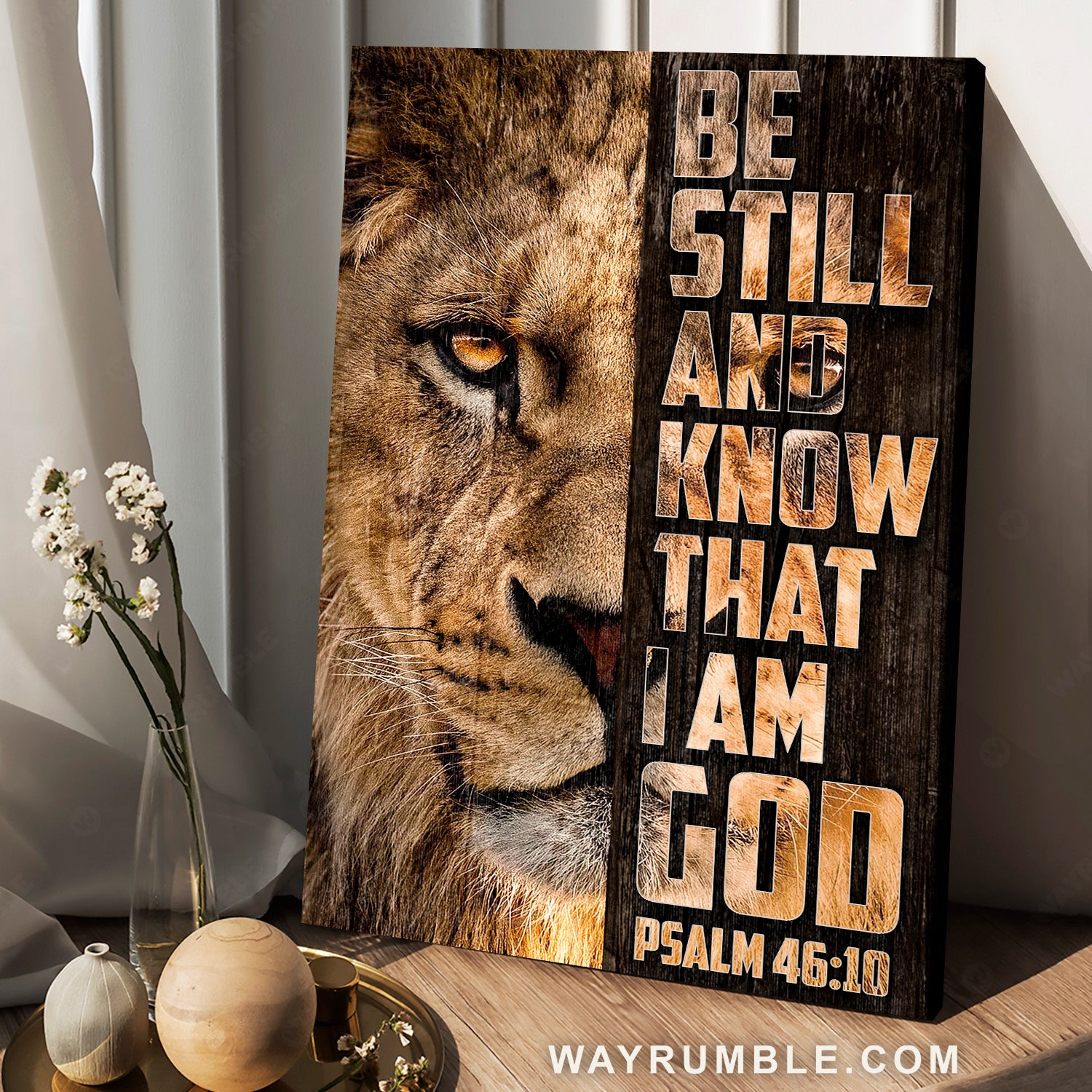 Face of lion, Angry lion of Judah, Unique drawing, Be still and know I am God - Jesus Portrait Canvas Prints, Home Decor Wall Art