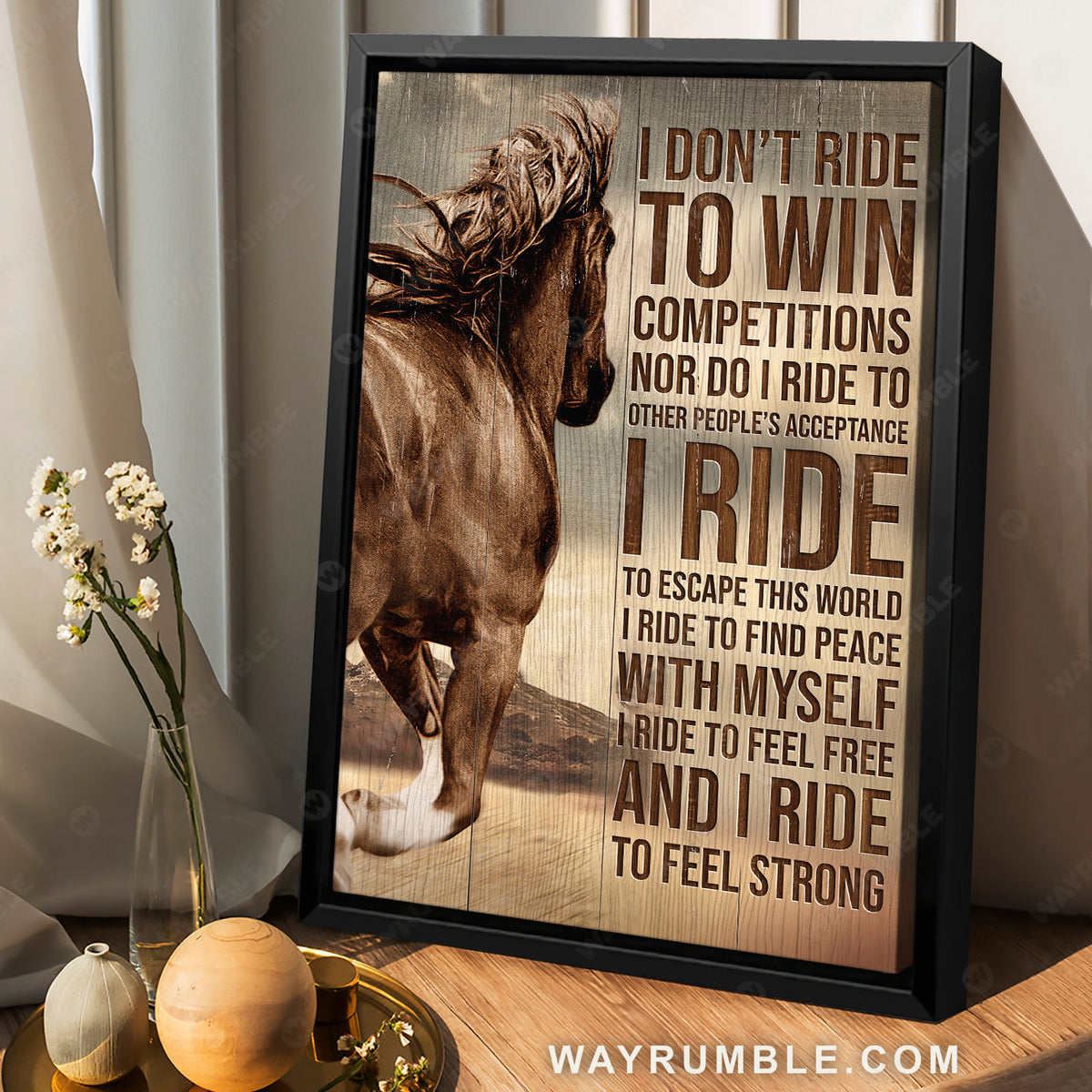 Quarter horse, Amazing drawing, I don&#39;t ride to win competitions - Jesus Portrait Canvas Prints, Home Decor Wall Art