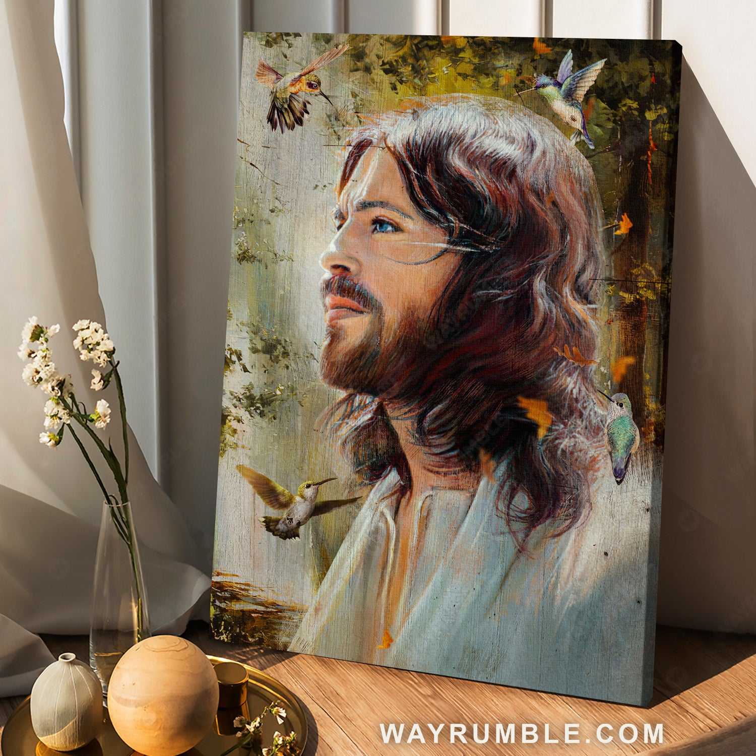 Jesus is King, Jesus painting, Beautiful hummingbird, Jesus calls - Jesus Portrait Canvas Prints, Home Decor Wall Art