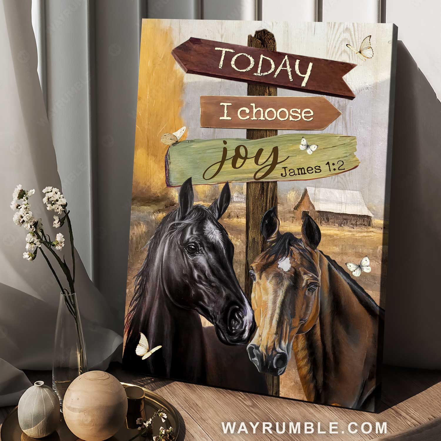 Beautiful horse artwork, Old farm, Countryside, Today I choose joy - Jesus Portrait Canvas Prints, Home Decor Wall Art