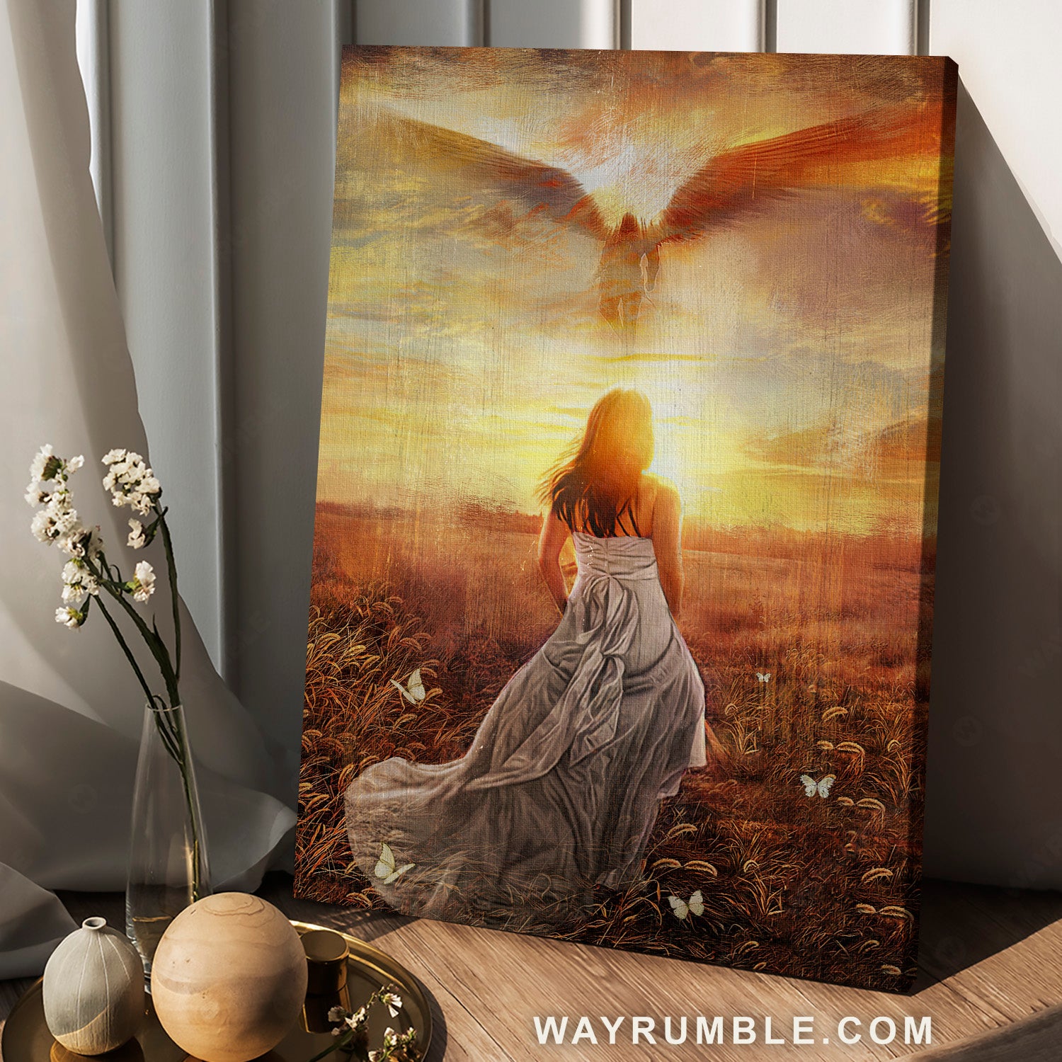 Follow Jesus, Jesus heaven, Sunset sky - Jesus Portrait Canvas Prints, Christian Wall Art