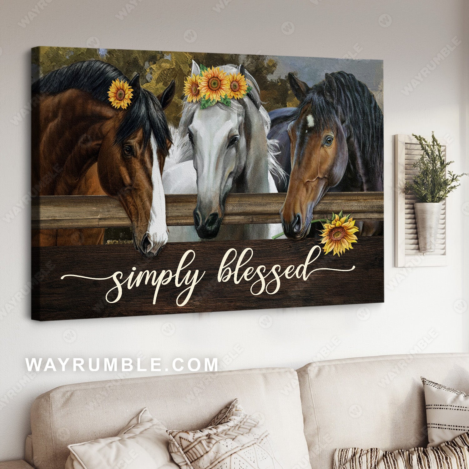 Quarter houses, Sunflower wreath, Jesus painting, Simply blessed - Jesus Landscape Canvas Prints, Christian Wall Art