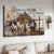 Dairy cow farm, Old house, Antique painting, Bless this home - Jesus Landscape Canvas Prints, Home Decor Wall Art