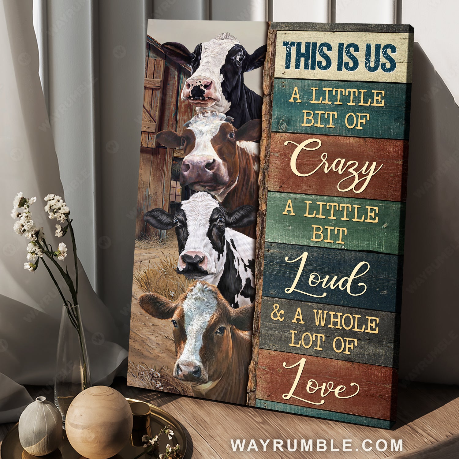 Stunning dairy cow, Lovely painting, This is us, A little bit of crazy - Jesus Portrait Canvas Prints, Home Decor Wall Art