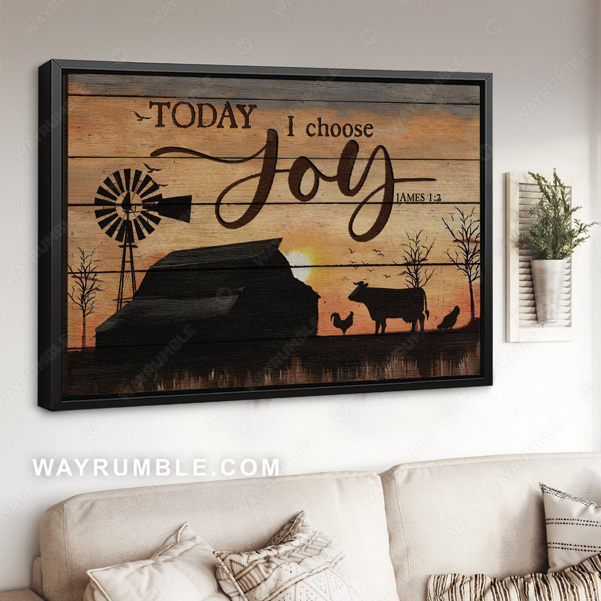 Peace drawing, Beautiful sunset, Countryside painting, Today I choose joy - Jesus Landscape Canvas Prints, Christian Wall Art