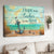Anchor drawing, Blue ocean, Rice field, Hope is an anchor for the soul - Jesus Landscape Canvas Prints, Christian Wall Art