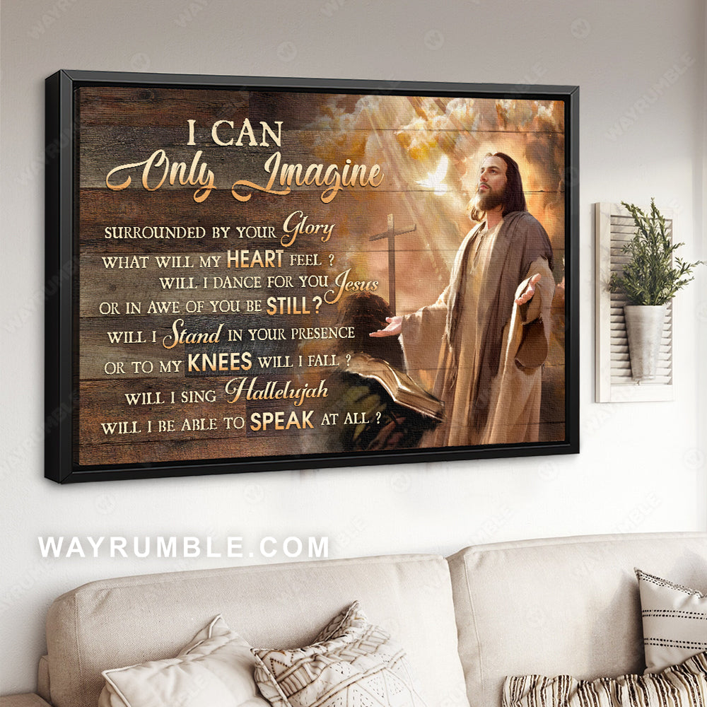 Pray for healing, Antique bible, Cross, I can only imagine - Jesus Landscape Canvas Prints, Christian Wall Art