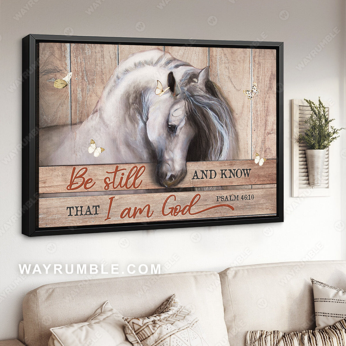 Dream horse, Animal painting, Pretty butterfly, Be still and know that I am God - Jesus Landscape Canvas Prints, Wall Art