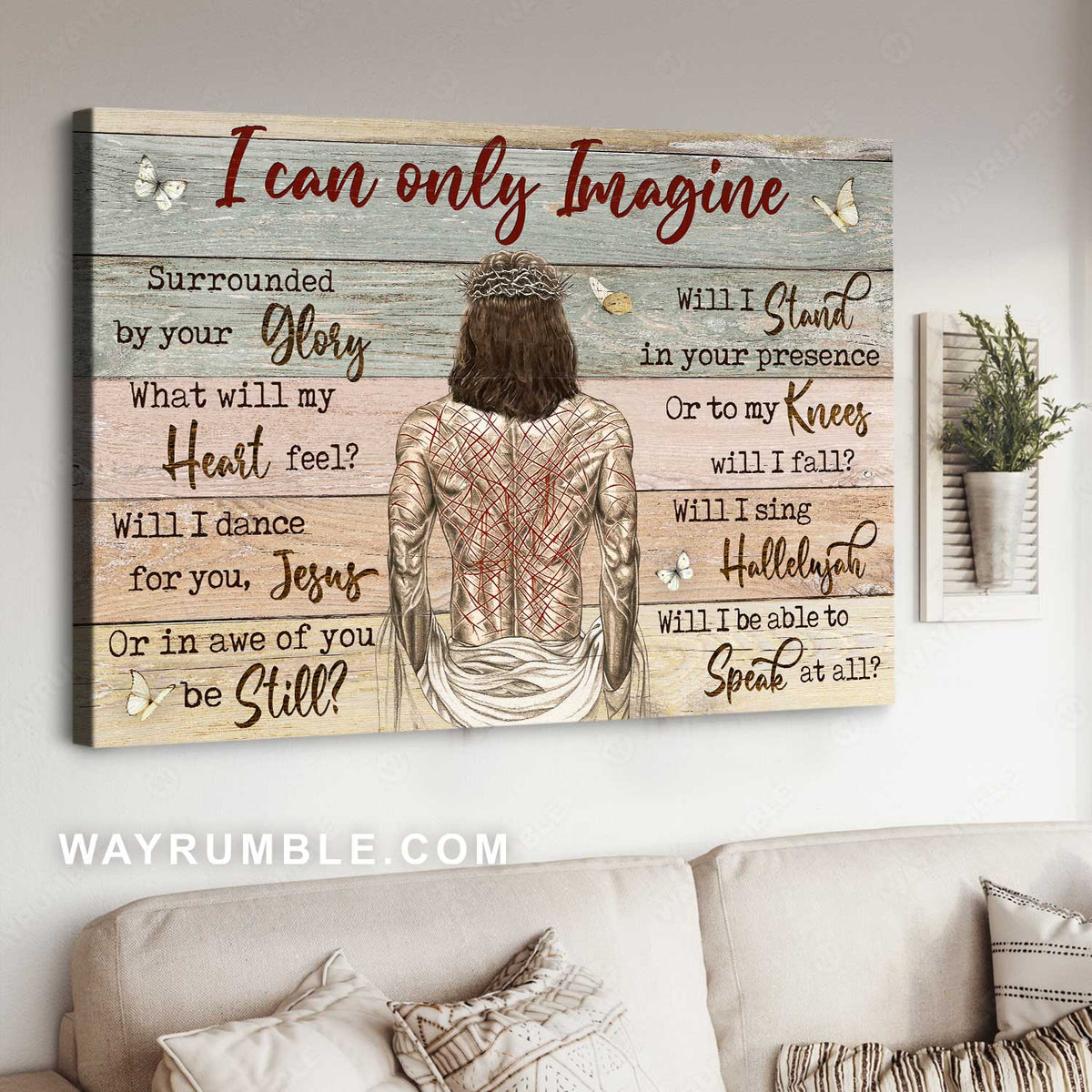 The passion of the Christ, Crown of thorn, I can only imagine - Jesus Landscape Canvas Prints, Home Decor Wall Art