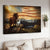 Old US flag, Lion of Judah, Little lamb, Jesus on the cross - Jesus Landscape Canvas Prints, Christian Wall Art