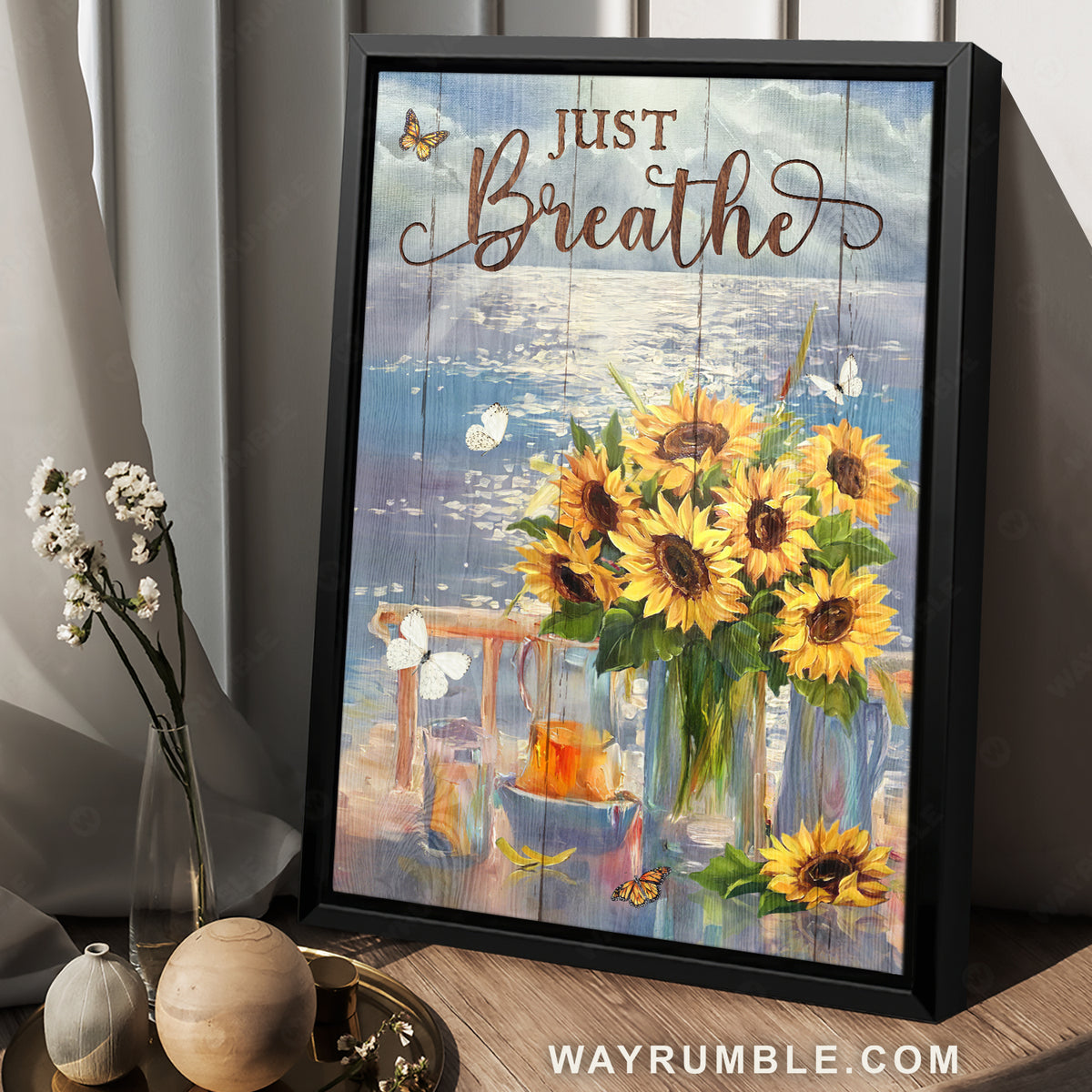 Healing artwork, Pretty sunflower, Beautiful beach, Just breathe - Jesus Portrait Canvas Prints, Home Decor Wall Art