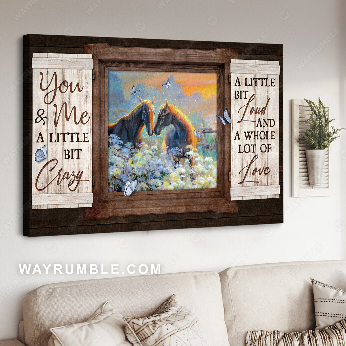 Pretty horse, Stunning flower field, You and me, A little bit crazy - Jesus Landscape Canvas Prints, Home Decor Wall Art