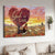 Flower field, Meadow landscape, Jesus and the lamb of God, God is love - Jesus Landscape Canvas Prints, Christian Wall Art