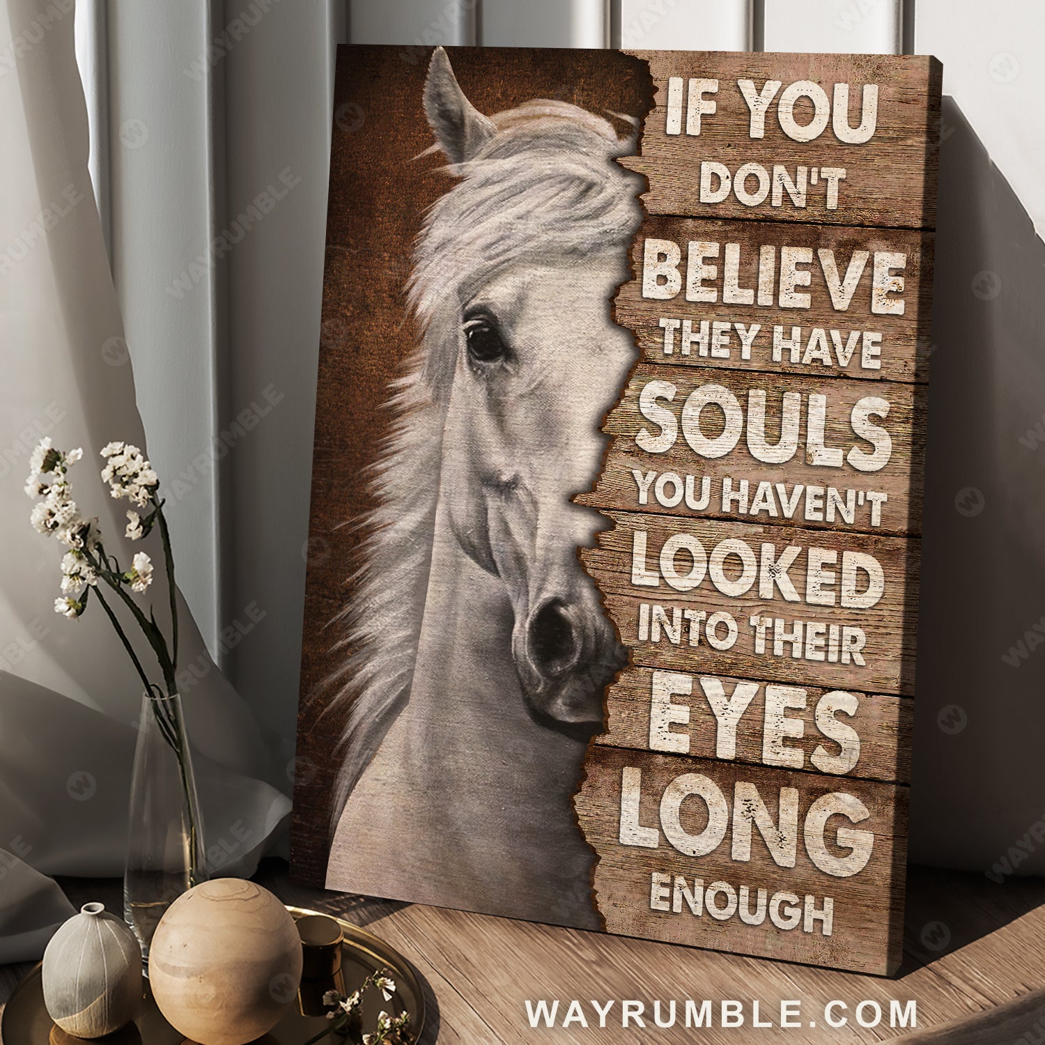 Awesome horse, If you don't believe they have soul - Jesus Portrait Canvas Prints, Christian Wall Art