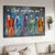 Colorful horses, Blue butterfly, God says you are unique - Jesus Landscape Canvas Prints, Christian Wall Art