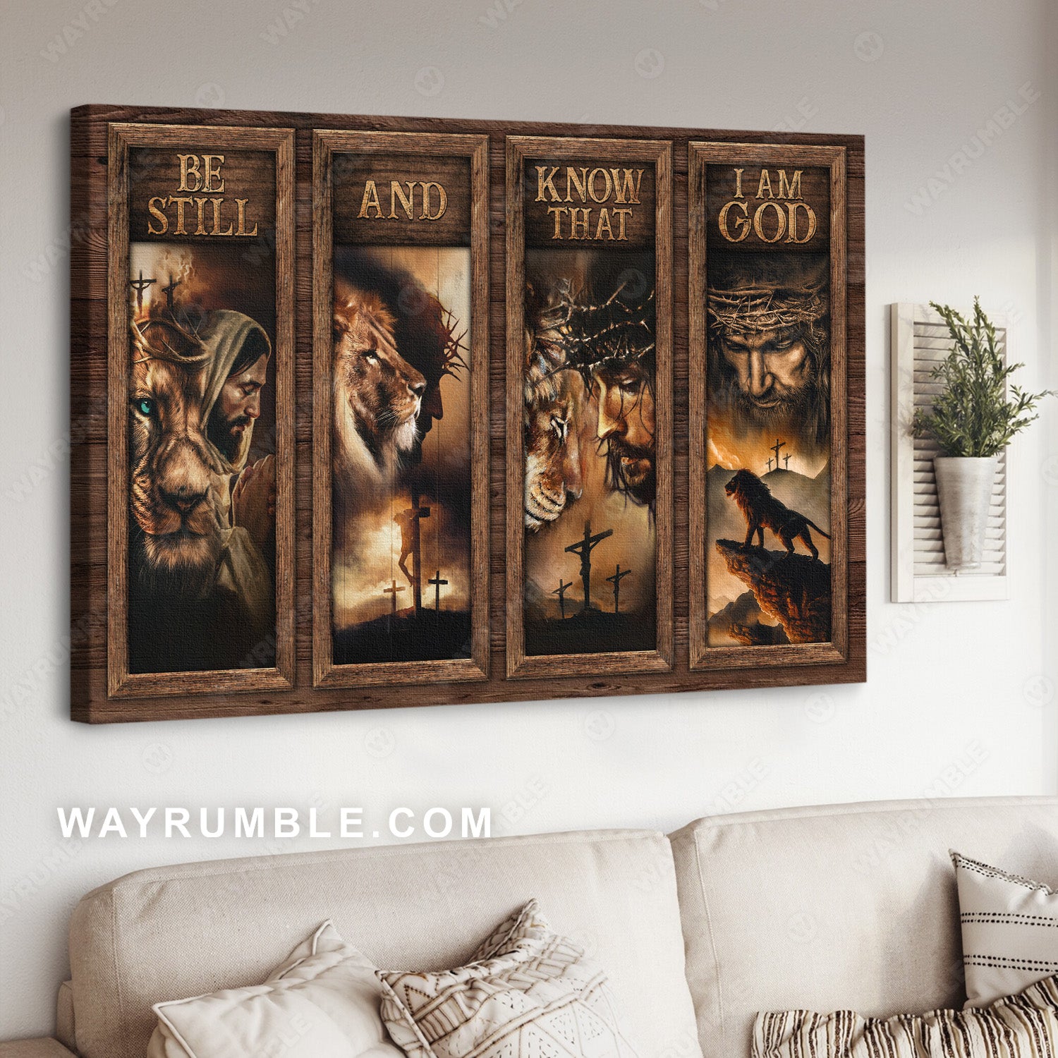 Jesus symbol, The life of Jesus, Stunning drawing, Be still and know that I am God - Jesus Landscape Canvas Prints, Home Decor Wall Art