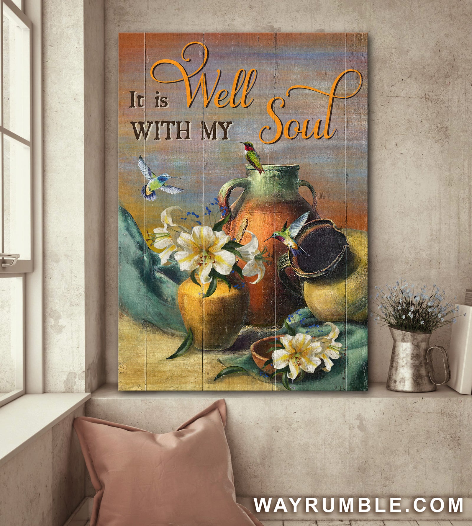 Lily painting, Still life drawing, It is well with my soul - Jesus Portrait Canvas Prints, Wall Art
