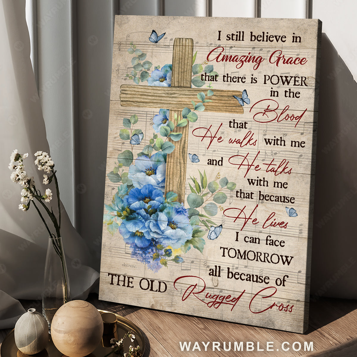 Blue camellia, Pretty cross, Butterfly drawing, I still believe in amazing grace - Jesus Portrait Canvas Prints, Home Decor Wall Art