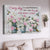 Pink peony flower, Jasmine vase, Hummingbird, Every day is a new beginning - Jesus Landscape Canvas Prints, Home Decor Wall Art