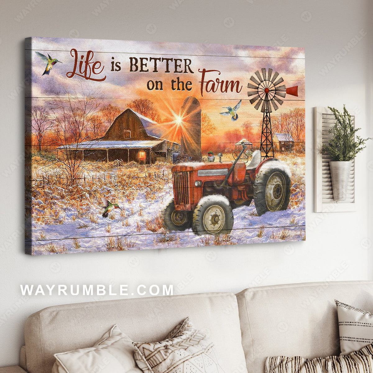 Stunning sunset, Tractor painting, Farm drawing, Life is better on the farm - Jesus Landscape Canvas Prints, Home Decor Wall Art