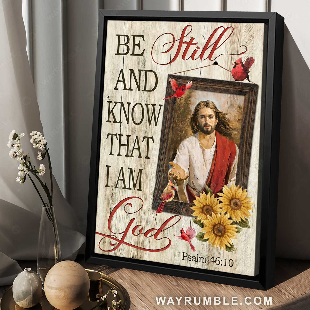 Jesus painting, Jesus calls, Home decoration, Be still and know that I am God - Jesus Portrait Canvas Prints, Wall Art
