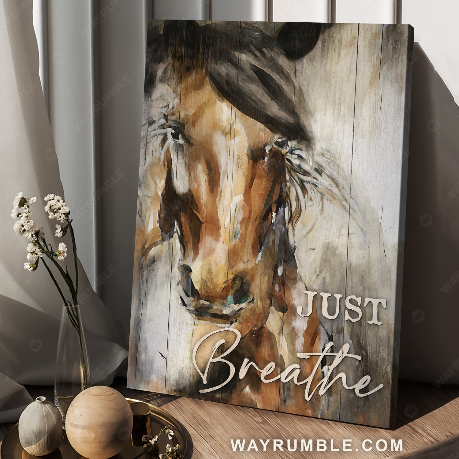 Dream horse, Watercolor painting, Horse drawing, Just breathe - Jesus Portrait Canvas Prints, Christian Wall Art