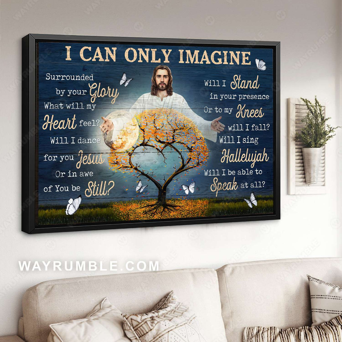 The tree of life, The full moon night, Jesus painting, I can only imagine - Jesus Landscape Canvas Prints, Wall Art