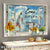 Jesus walking on water, Beautiful window painting, Come walk with me - Jesus Landscape Canvas Prints, Wall Art