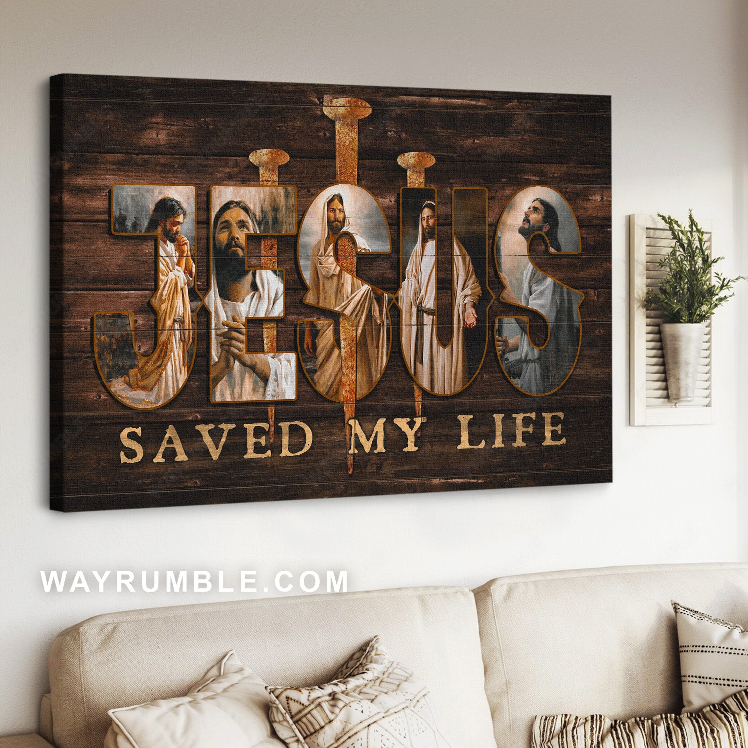 Beautiful Jesus painting, Home Decoration, Life of Jesus, Jesus saved my life - Jesus Landscape Canvas Prints, Home Decor Wall Art