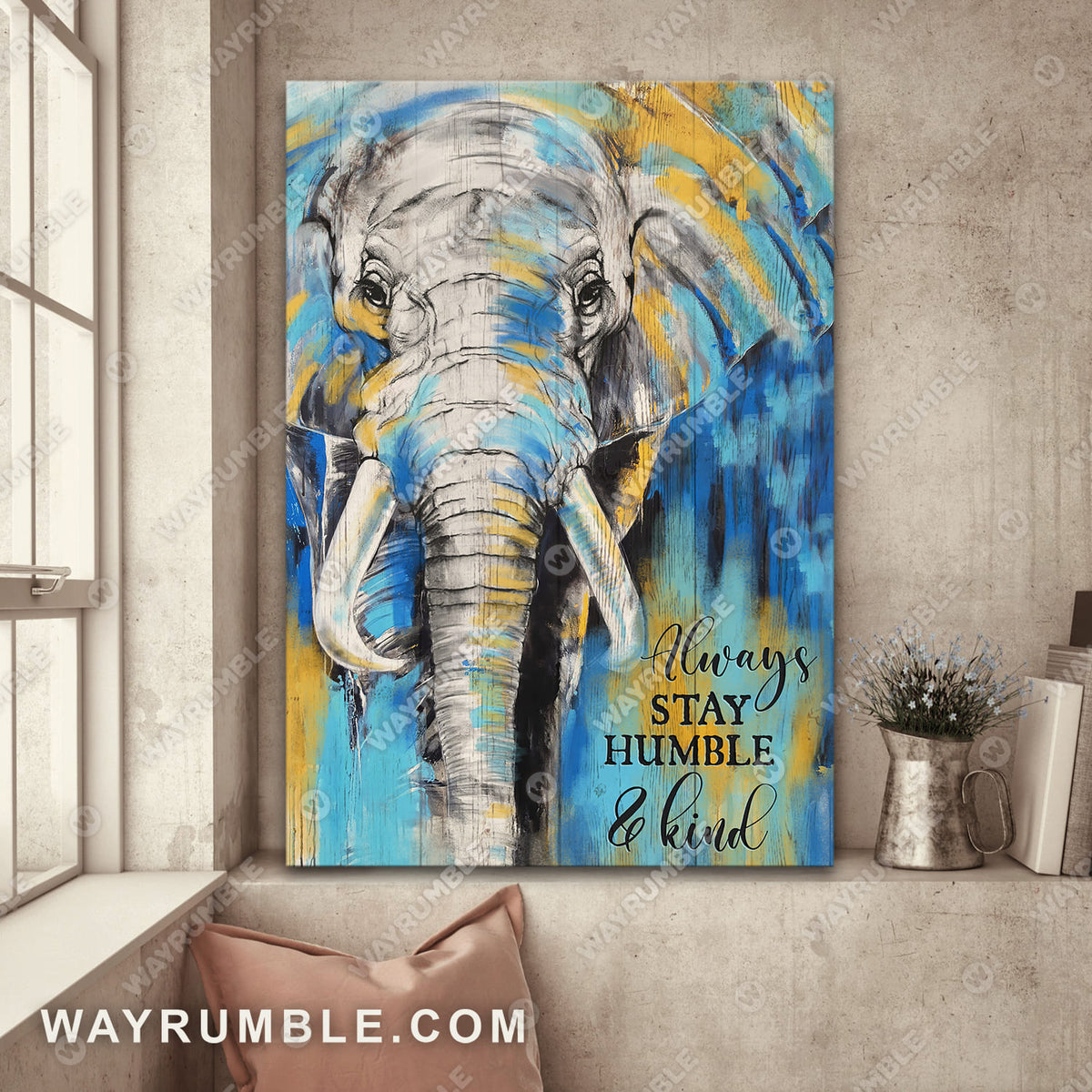 Jesus drawing, Strong elephant painting, Always stay humble and kind - Jesus Portrait Canvas Prints, Wall Art